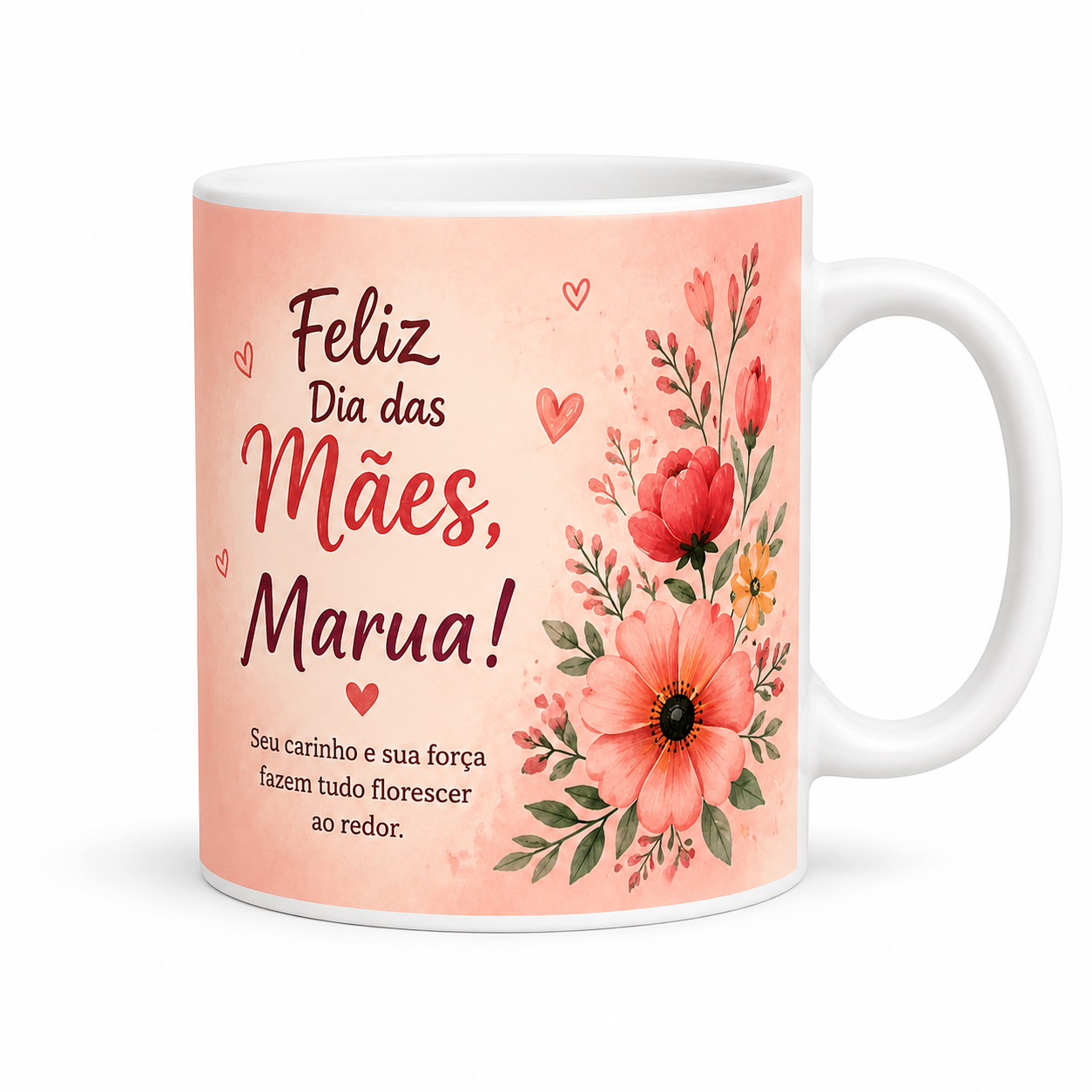 Caneca branca com frase engraçada e imagem